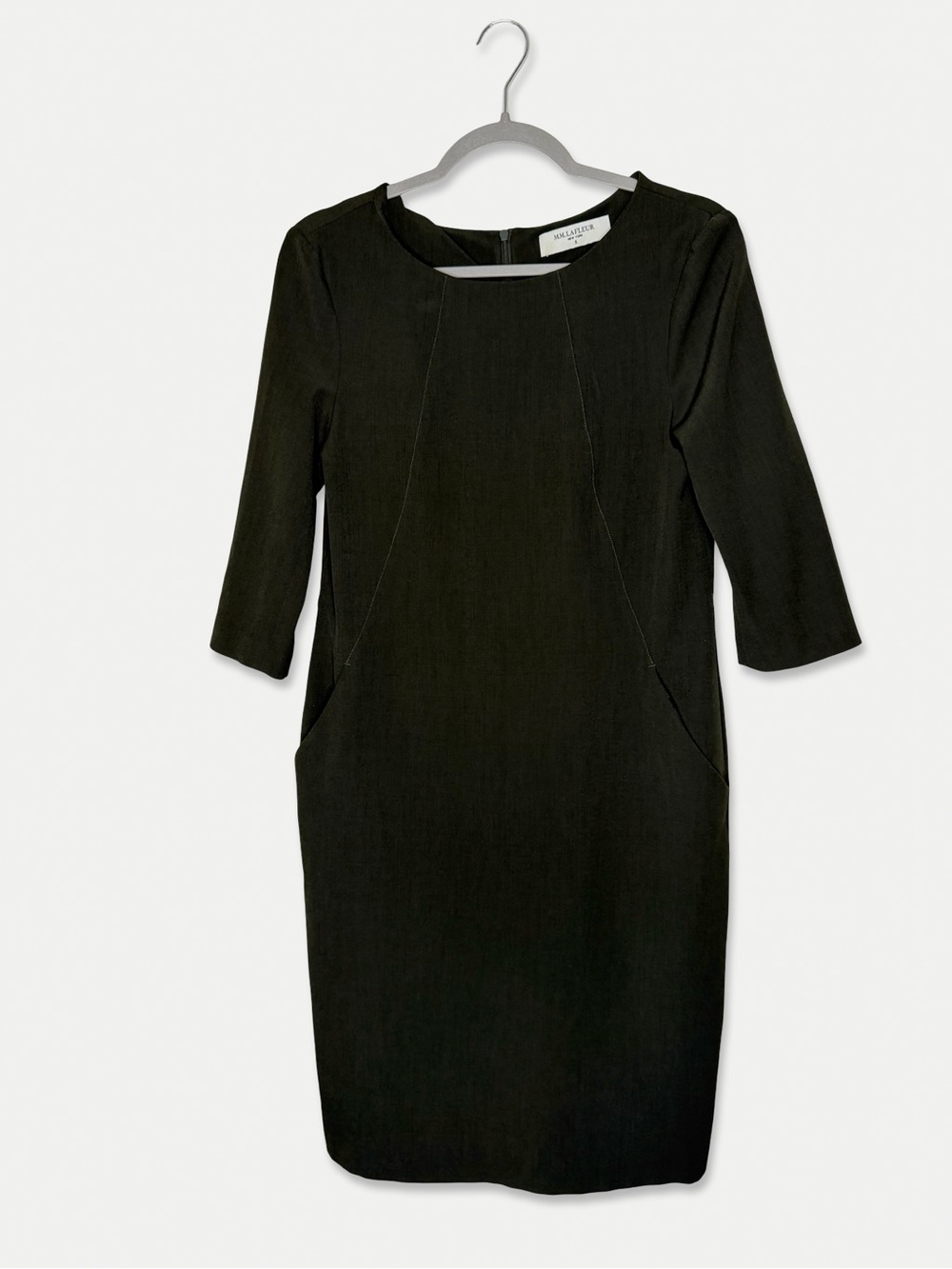 M.M. LAFLEUR Dress Size 6 Green Color Midi Pockets GUC